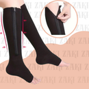 Par Meia Média Compressão Varizes Pernas Cansadas Inchaço Dores 3/4 Zíper 20-30 Mmhg Compressão Unissex