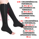 Par Meia Média Compressão Varizes Pernas Cansadas Inchaço Dores 3/4 Zíper 20-30 Mmhg Compressão Unissex