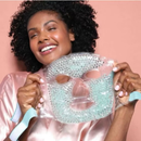 Máscara Facial Térmica Quente Fria Relaxante Em Veludo E Gel