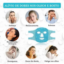Máscara Facial Térmica Quente Fria Relaxante Em Veludo E Gel
