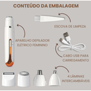 Depilador Elétrico Feminino 4 em 1 Barbeador Aparador de Pelos Corporais Nariz e Sobrancelhas Recarregável lm tech store