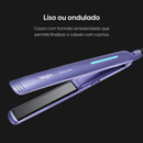 Prancha Alisadora Glossy Color Elgin Tourmaline íon, Trava de segurança Roxo, Chapinha Bivolt