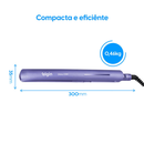 Prancha Alisadora Glossy Color Elgin Tourmaline íon, Trava de segurança Roxo, Chapinha Bivolt