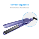 Prancha Alisadora Glossy Color Elgin Tourmaline íon, Trava de segurança Roxo, Chapinha Bivolt