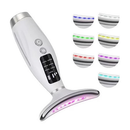 Massageador De Pescoço e Rosto LED Vibração Fototerapia Para Rejuvenescer Firmeza Anti-Rugas