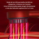 Escova Massagem Capilar com Aplicador de Couro Cabeludo Elétrico Luz Vermelha Estimula Crescimento